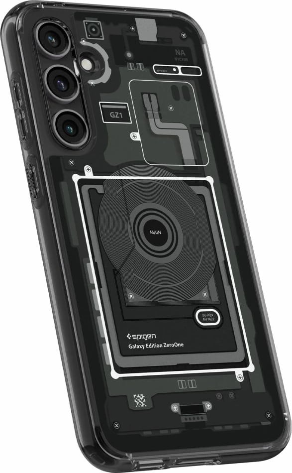 Mbështjellës Spigen Ultra Hybrid për Samsung Galaxy S23 FE, Zero One Pattern, Gri e errët