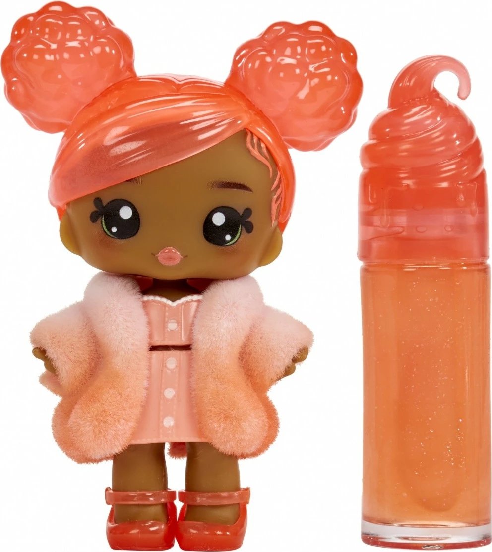 Set lodër kozmetike MGA Yummiland Piper Peach me kukull dhe lipgloss, për vajza