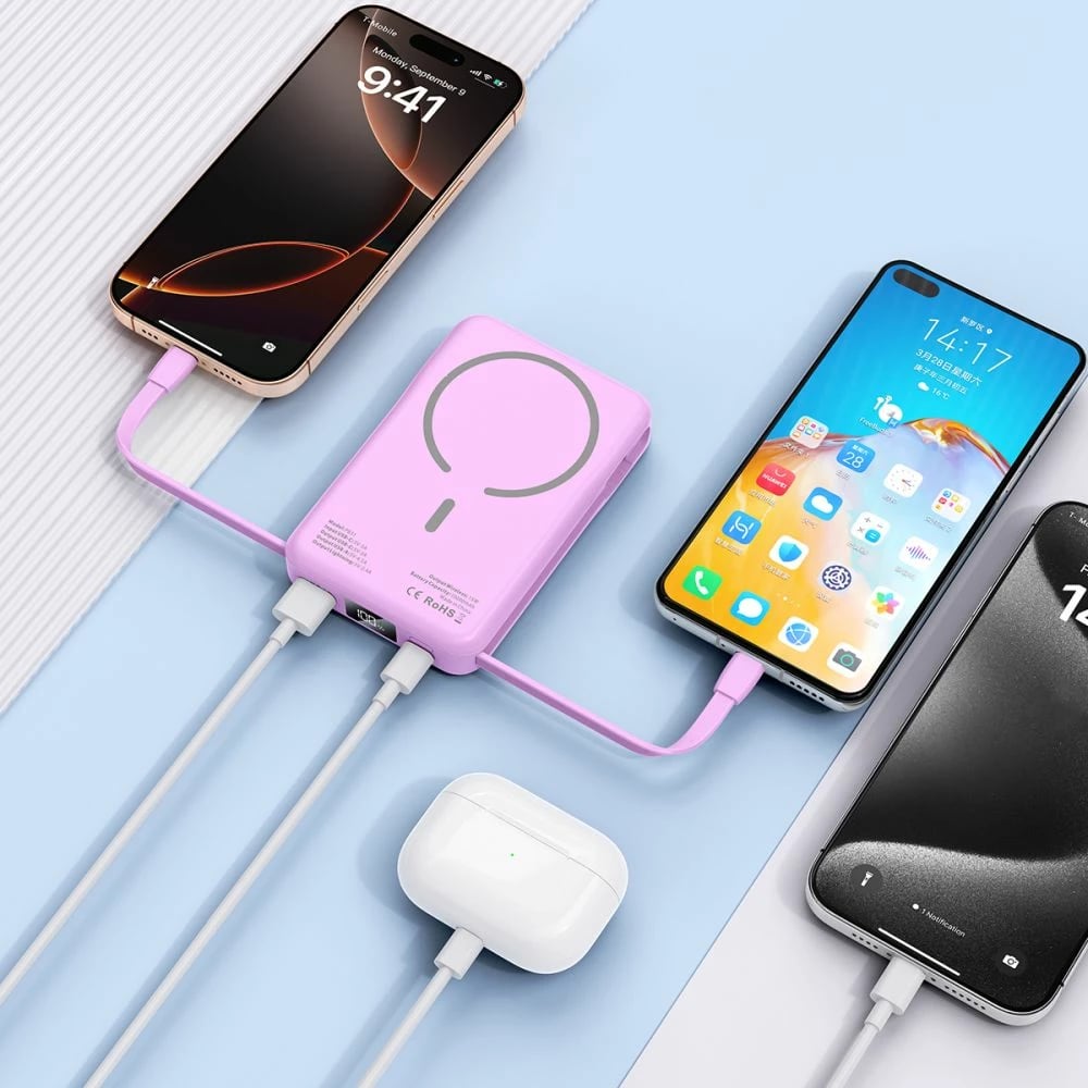 Powerbank Tech-Protect PB31 LifeMag 10000mAh, MagSafe, Violet