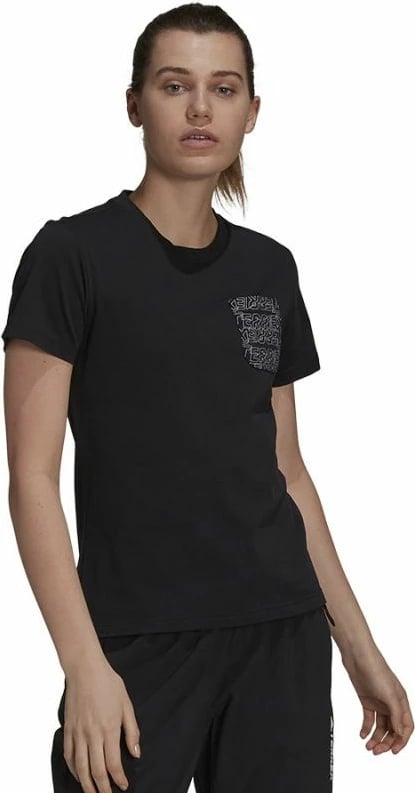 Maicë adidas për femra, e zezë