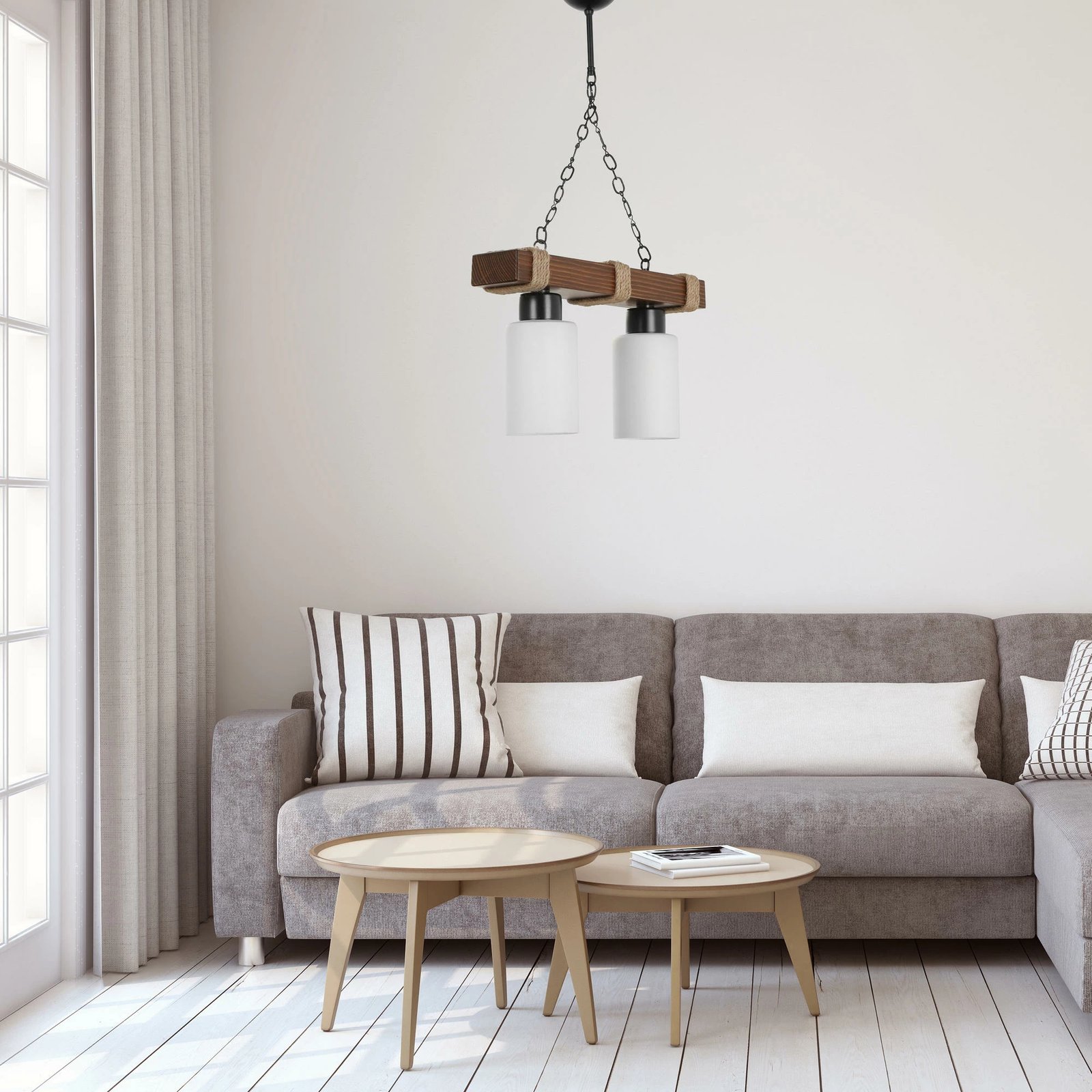 Llambë tavani druri Opviq, 8355-2, e bardhë