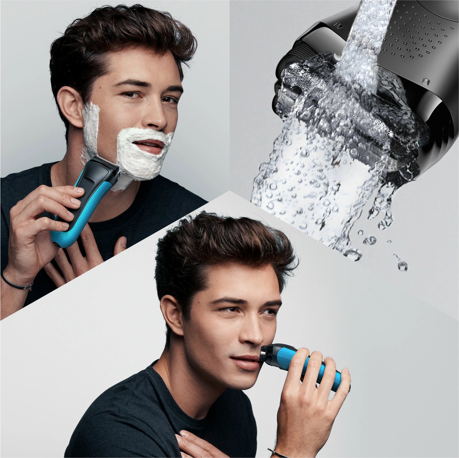 Makinë rroje Braun Series 3 ProSkin 3045s, Foil shaver, LED, NiMH, e zezë, blu Makinë rroje Braun Series 3 ProSkin 3045s, Foil shaver, LED, NiMH, e zezë, blu
