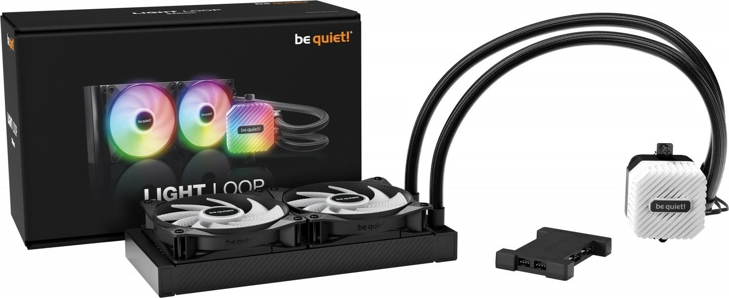 Kasë ftohje me ujë be quiet! Light Loop 240mm ARGB, 2 ventilatorë, e zezë