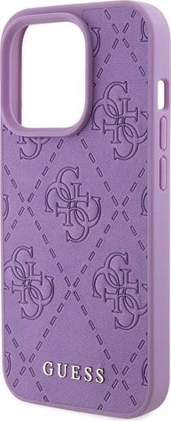 Mbështjellës Guess Leather 4G Stamped për iPhone 15 Pro Max, vjollcë Mbështjellës Guess Leather 4G Stamped për iPhone 15 Pro Max, vjollcë