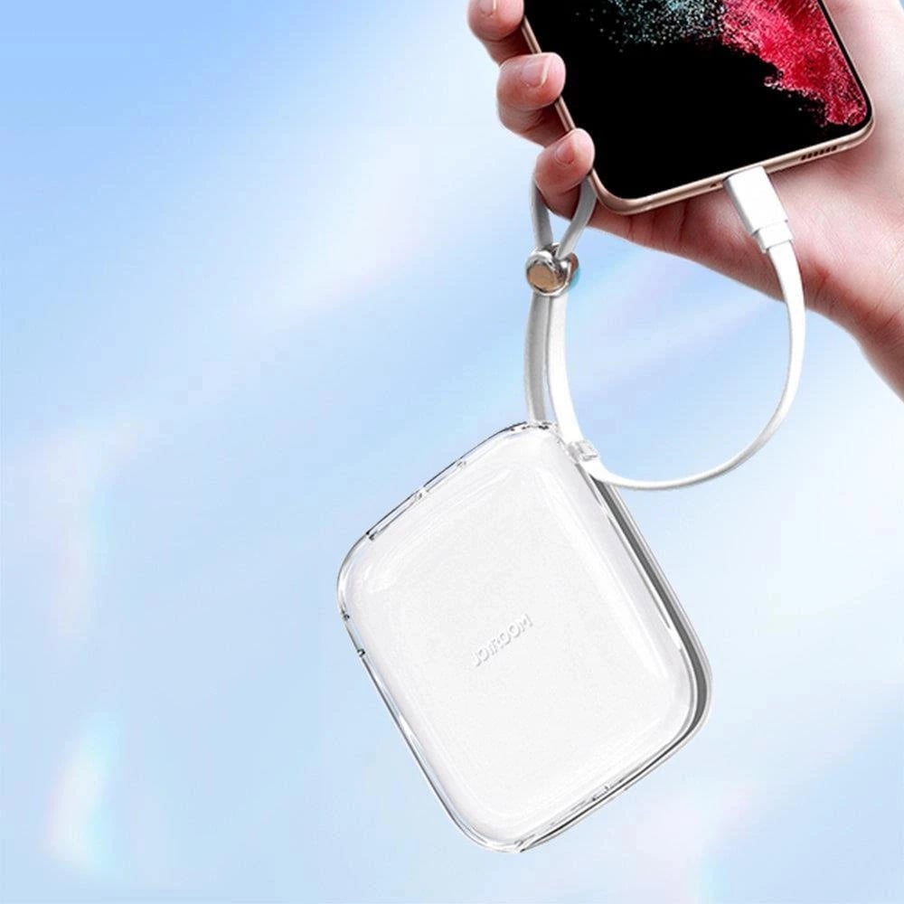 Powerbank Joyroom JR-L005, 10000mAh, me Lightning, USB-A, USB-C, Bardhë
