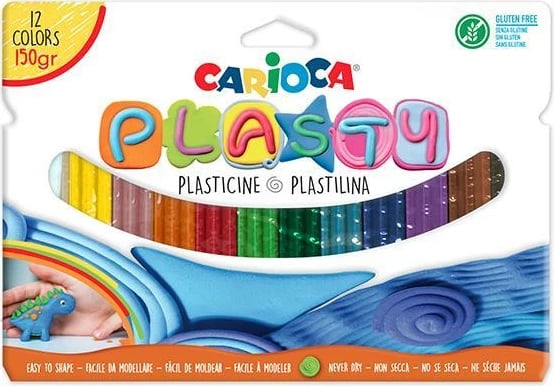 Plastelinë Carioca 12 Ngjyra 150gr