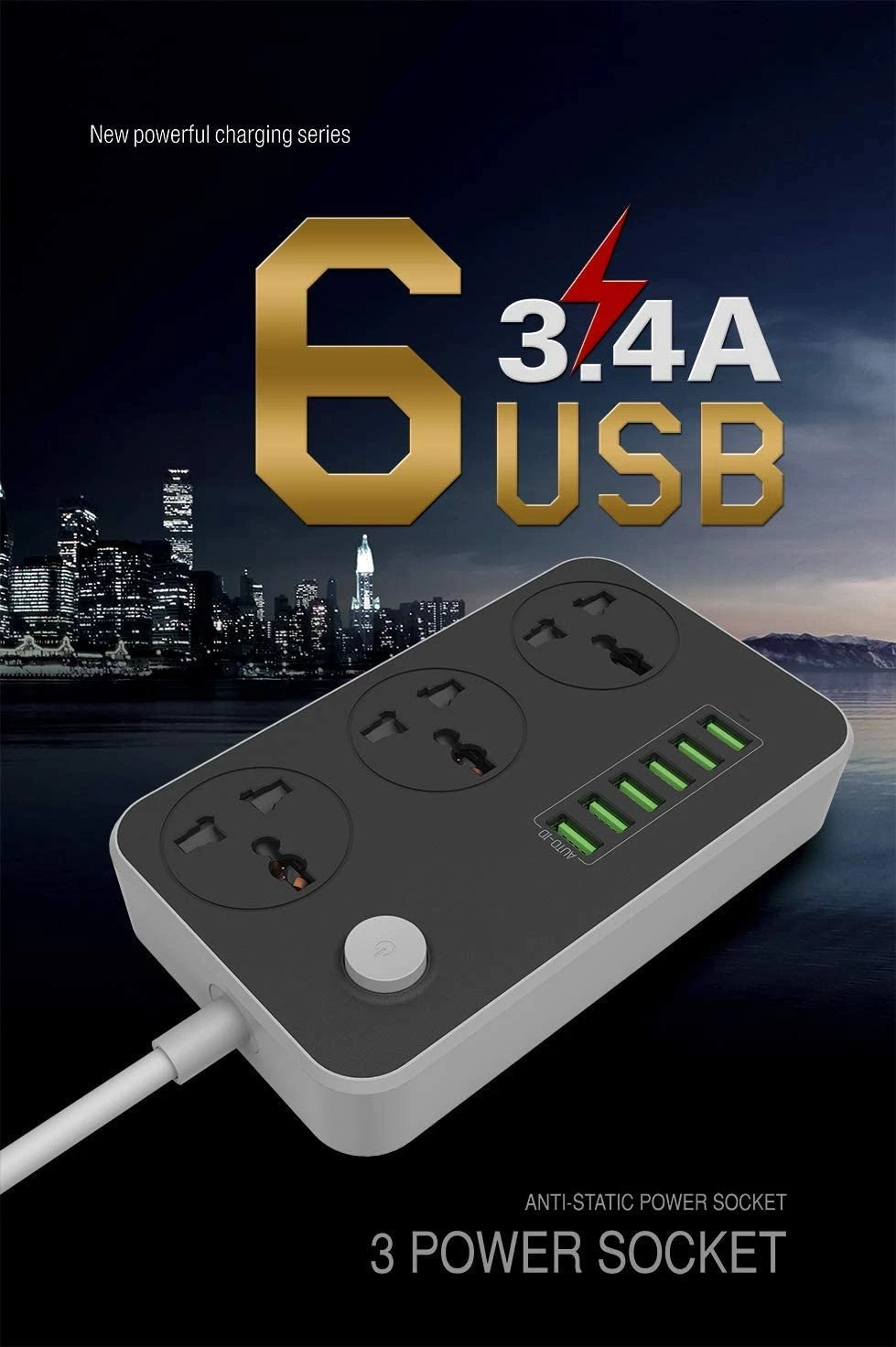 Prizë E Rrymës LDNIO SC3604 Prizë E Rrymës LDNIO SC3604