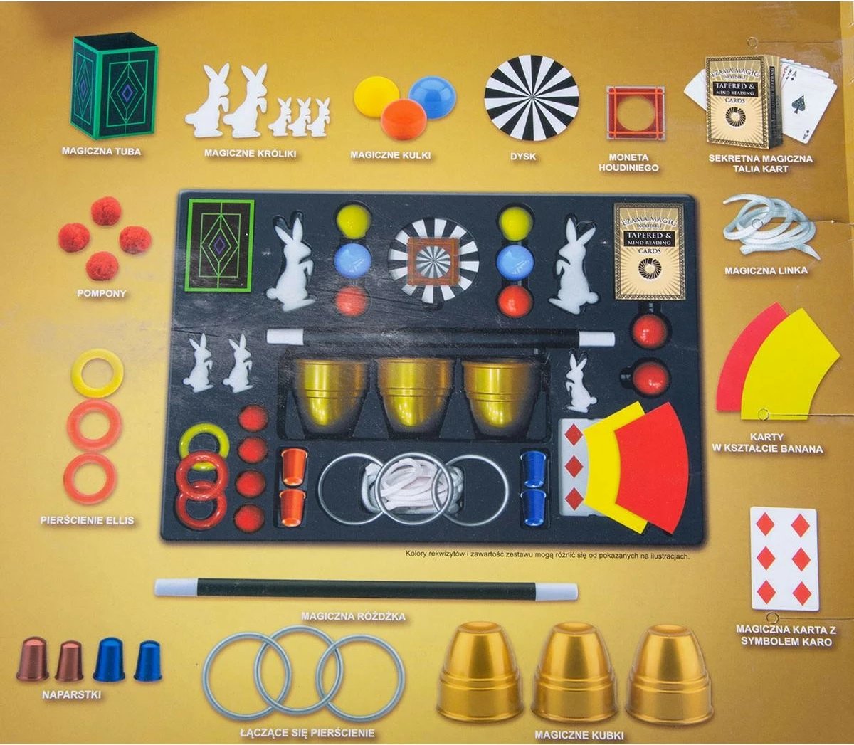 Set magjie Cartamundi Magic Tricks Gold Collection, 150 truke, për fëmijë, Ari