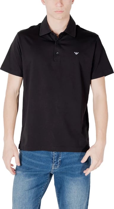 Maicë polo për meshkuj Emporio Armani Underwear, e zezë