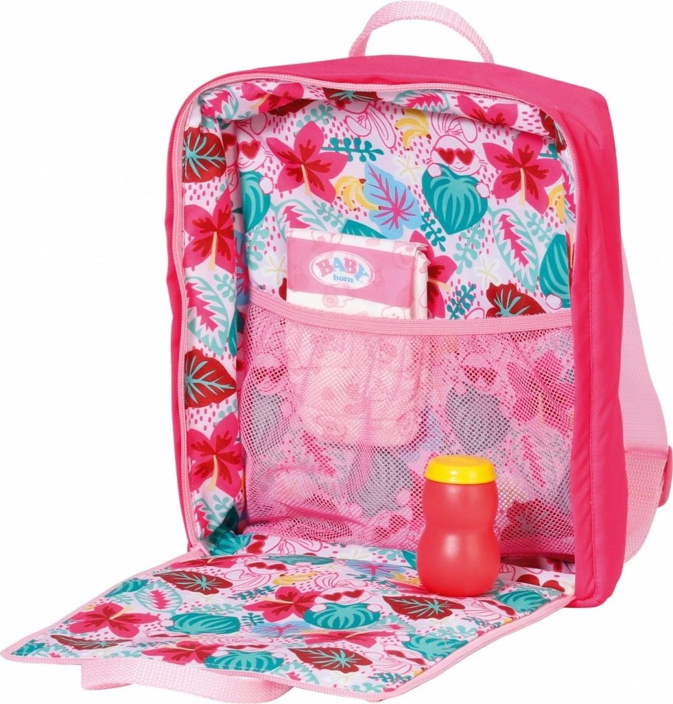 Çantë shpine për vajza Baby Born Zapf, me aksesorë, Rozë