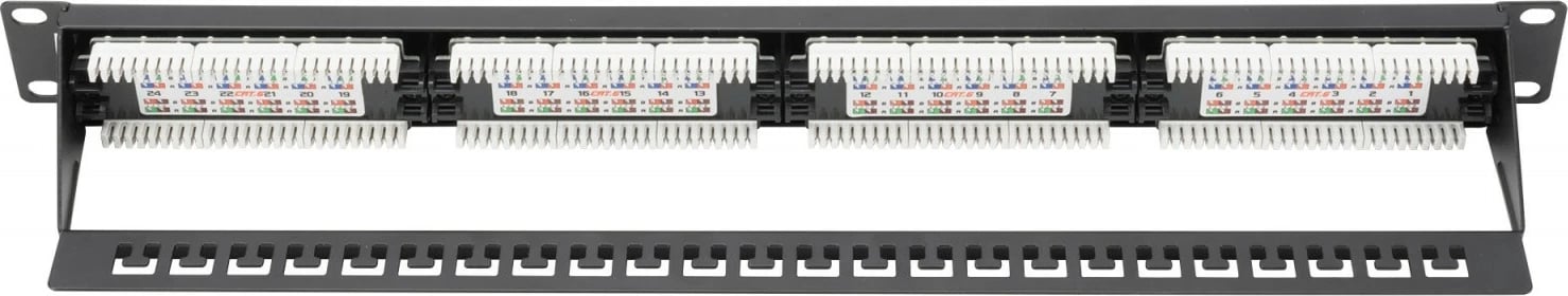 Patch panel Digitus DN-91524U, 24 porta, Cat 5e, 1U, 19", zi