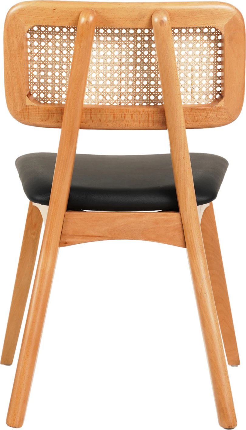 Karrige për ngrënie LUFFY FH9953.01 dru ahu ngjyrë lisi-zi PU 47x60x80Hcm