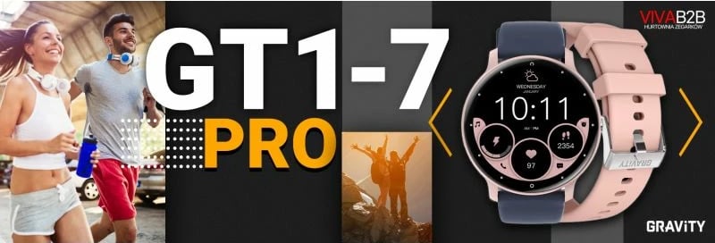 Smartwatch Gravity për femra, rozë dhe kaltër