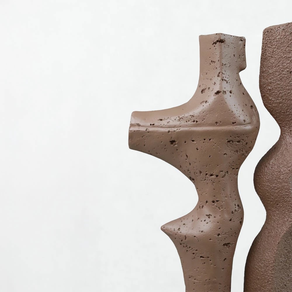 Dekor DUET I, rrëshirë, kafe, 16x9x31.5cm