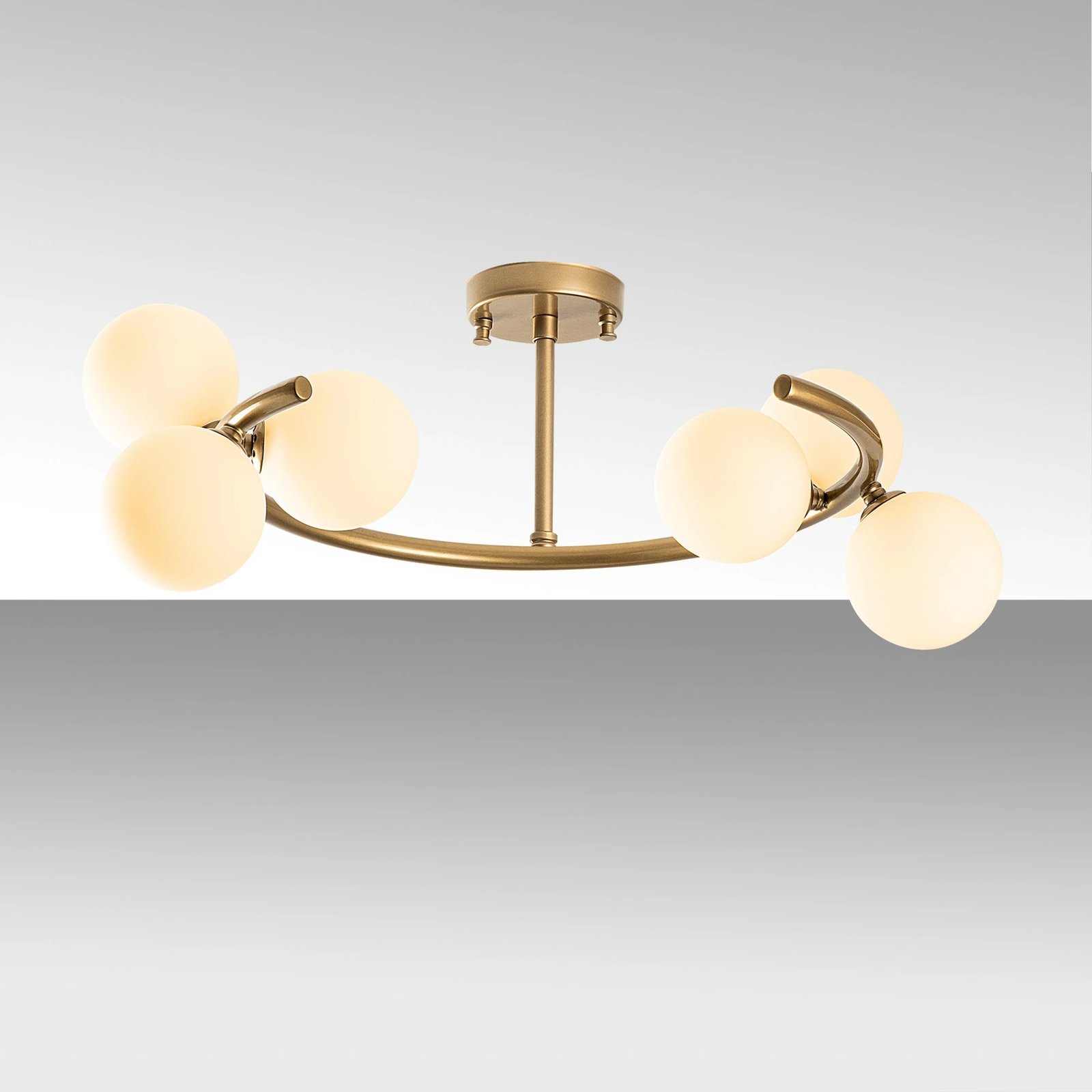 Llambë tavani Opviq, Luminar - 14141, ngjyrë ari, 55x50x30cm