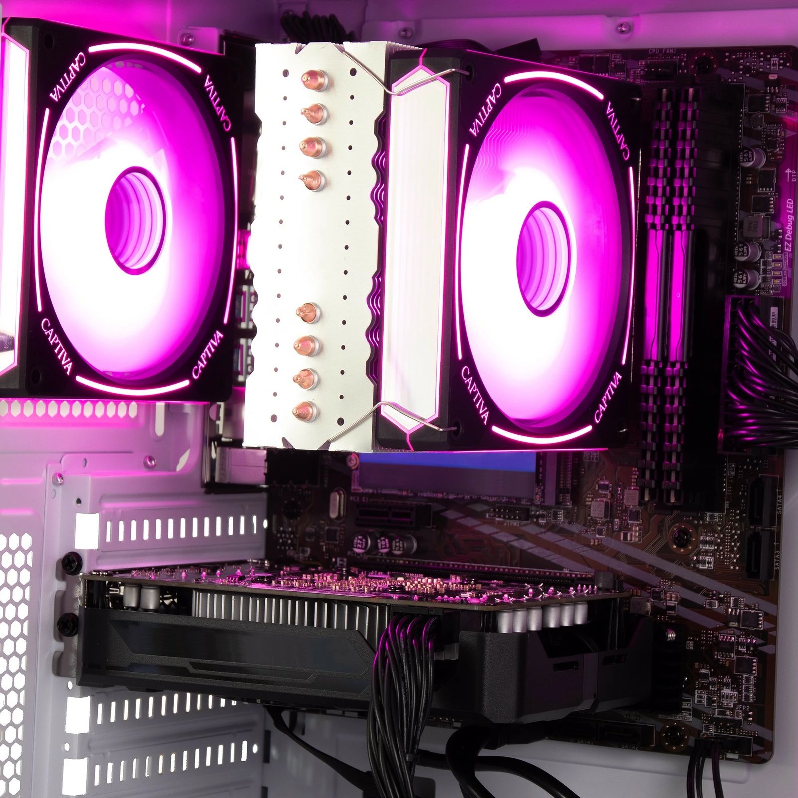 Kompjuter gaming Captiva Advanced R92-912, Ryzen 7 5700X, 32GB RAM, 1TB SSD, RTX 5060, Windows 11, bardhë