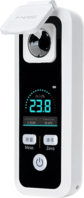 Refraktometër dixhital Brix FNIRSI JBM-20 0–55% Brix, ekran 1.54" IPS, memorie 30 matje, bateri 600 mAh, IPX6