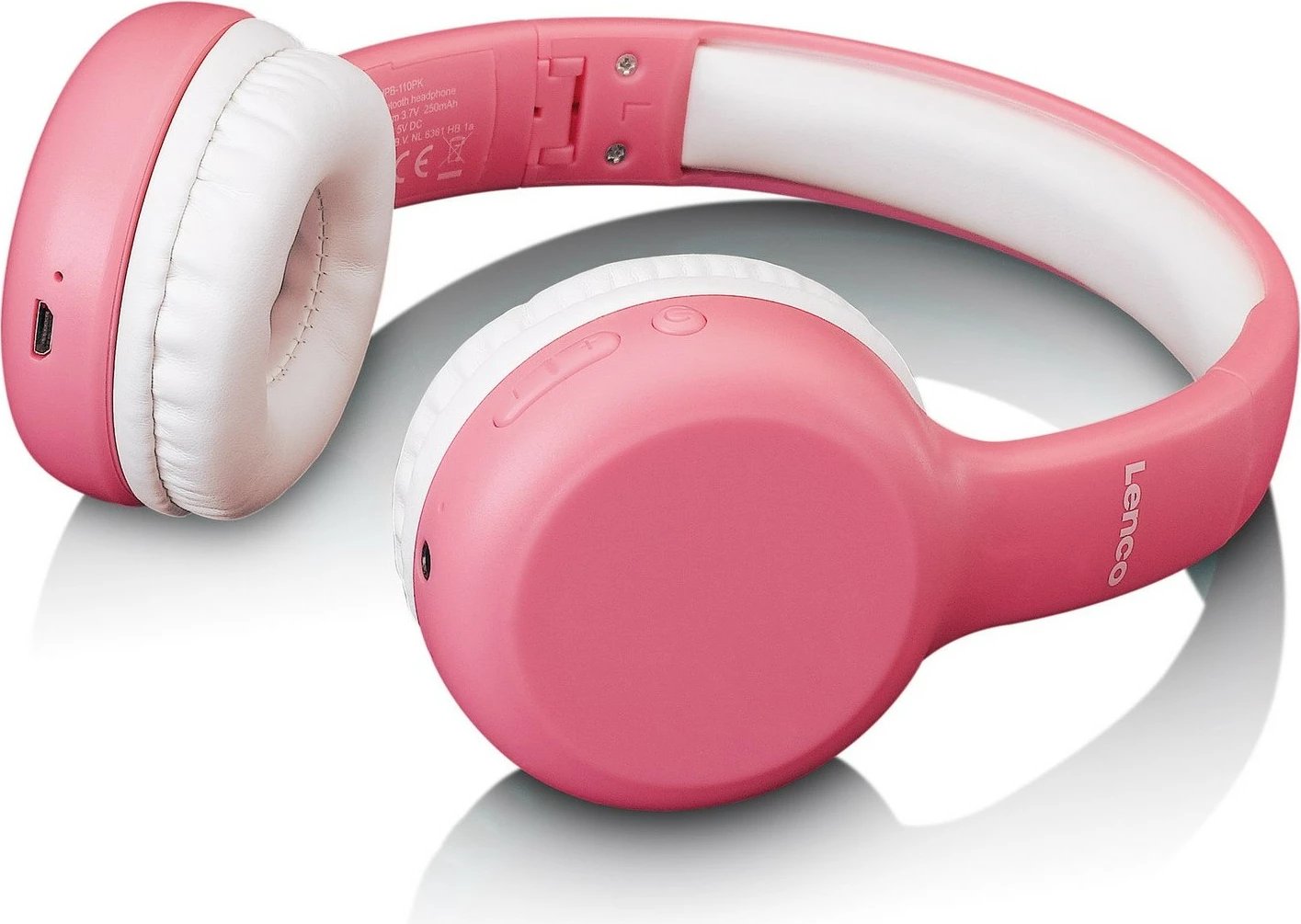 Kufje Lenco HPB-110PK, Bluetooth, për fëmijë, 20 orë, rozë
