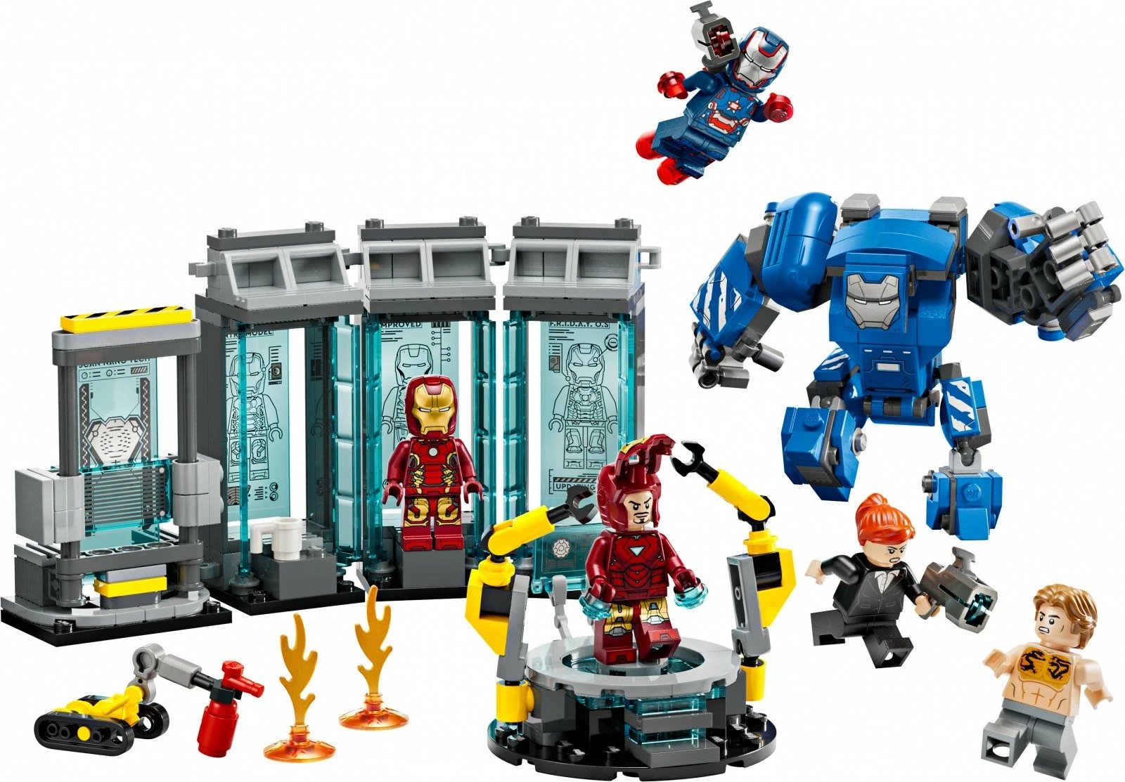 Set ndërtimi LEGO Marvel Iron Man Laboratory: Armory 76315, 384 pjesë
