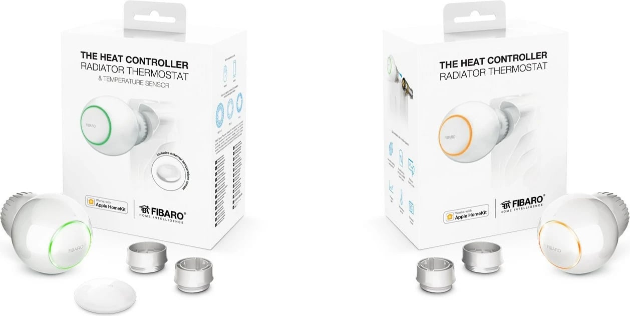 Termostat i mençur për radiator FIBARO The Heat Controller Starter Pack, Z-Wave, i bardhë