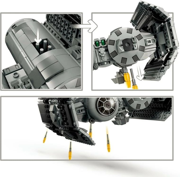 Set LEGO Star Wars TIE Bomber 75347, 625 pjesë, me minifigura, Gri
