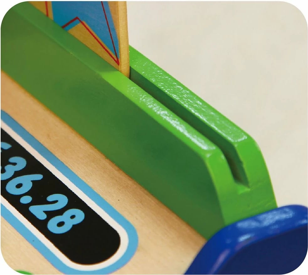 Arkë lodër druri Viga, me skaner, kartë, 40 monedha, rrotull fature, 180x180x95 mm, multicolor, set