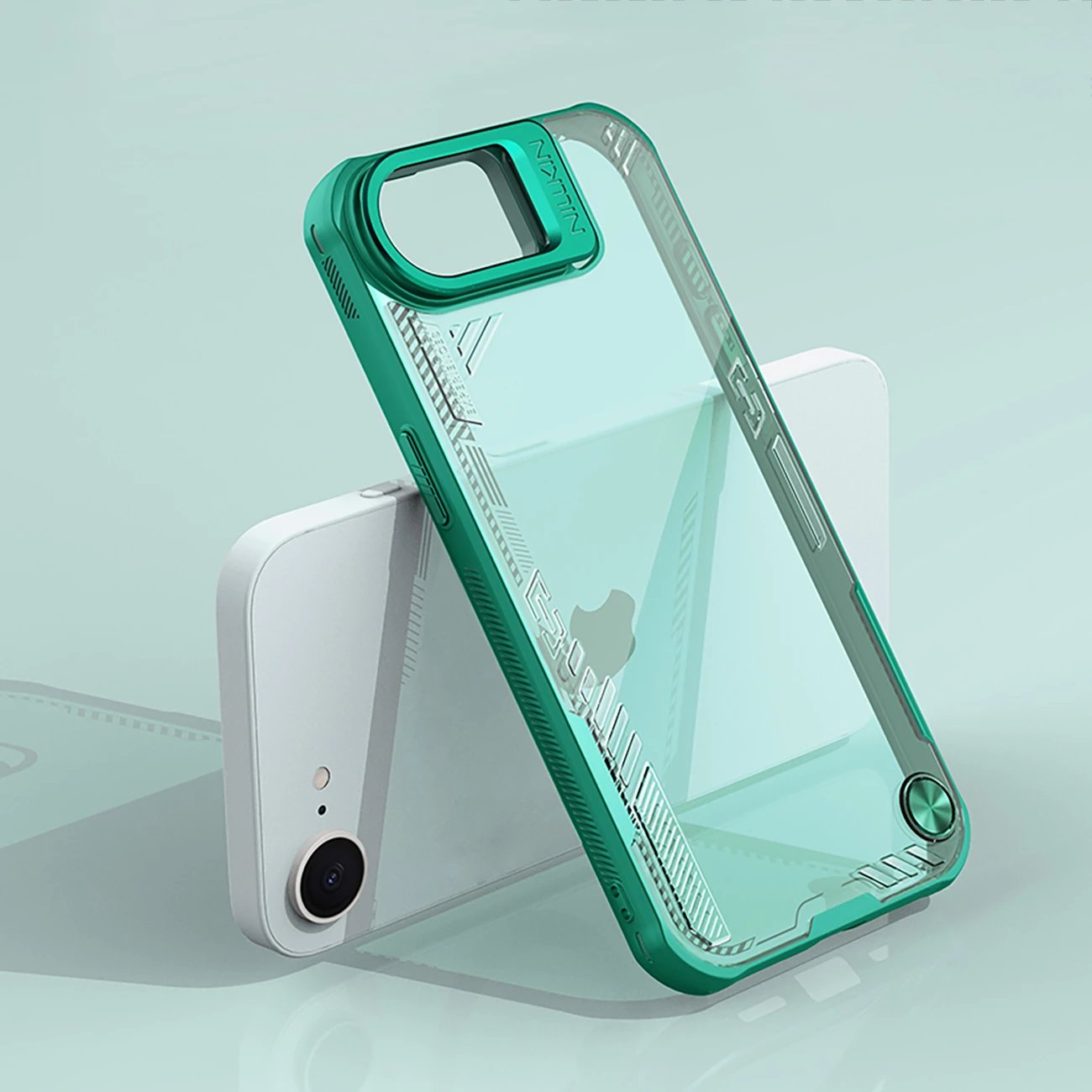 Mbështjellës Nillkin Iceblade Prop me qëndrim, për iPhone 16e, Gjelbër