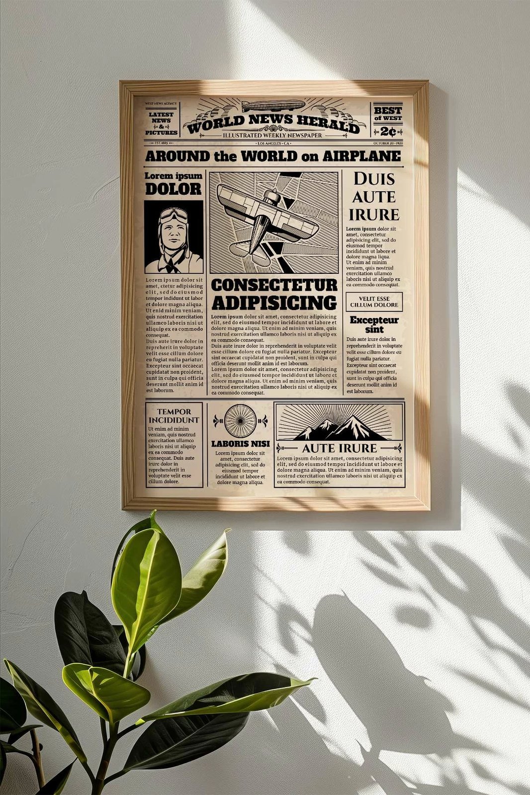 Pikturë dekorative me kornizë, Wallity, NWSPPRMDL1, shumëngjyrëshe