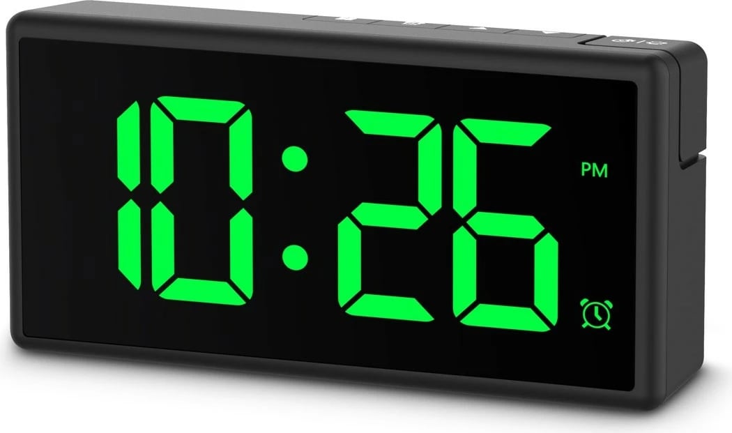 Orë alarmi elektronike Hama Ibiza, digjitale, me ekran shumëngjyrësh, USB, e zezë