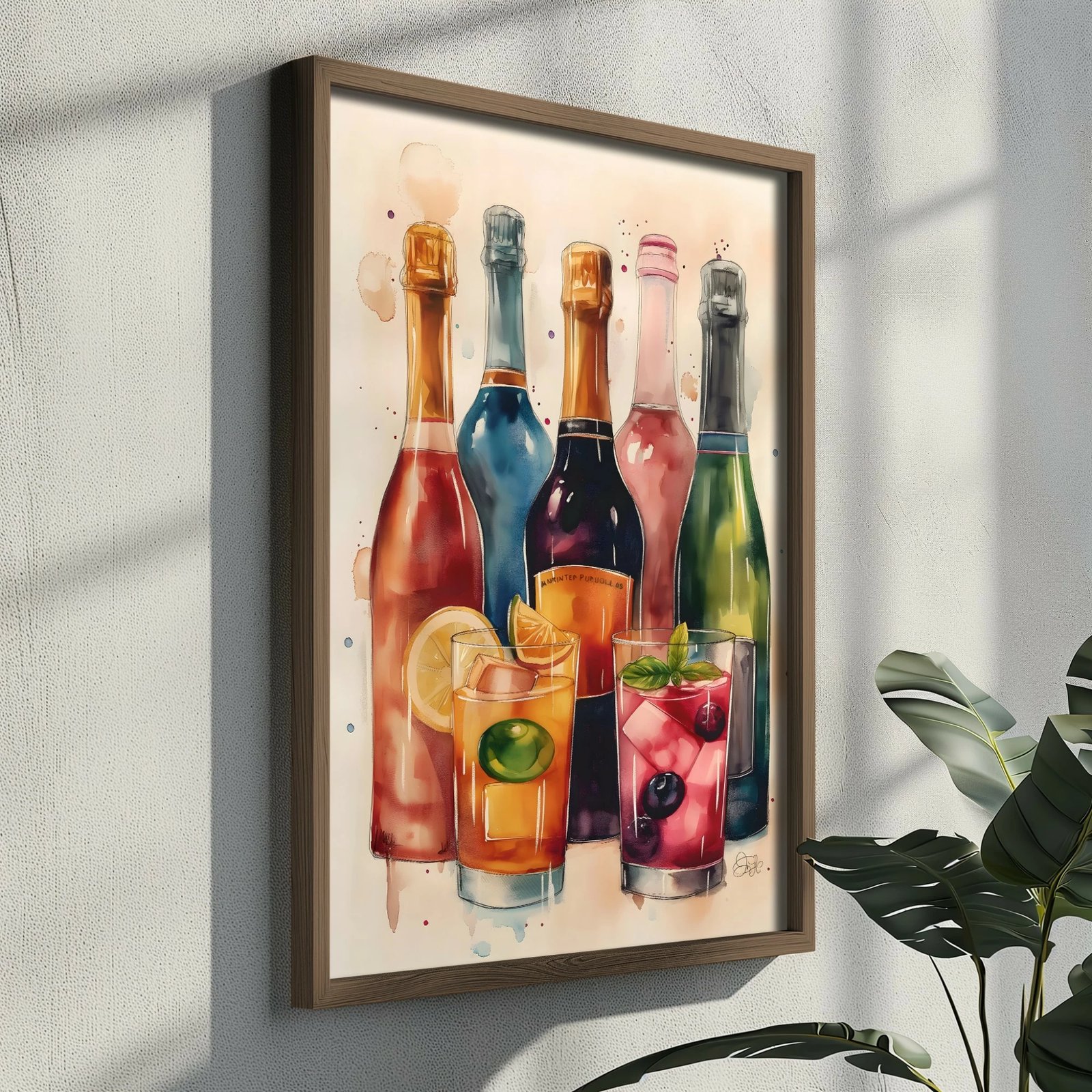 Pikturë dekorative me kornizë MDF, shumëngjyrëshe, Wallity GE212-L