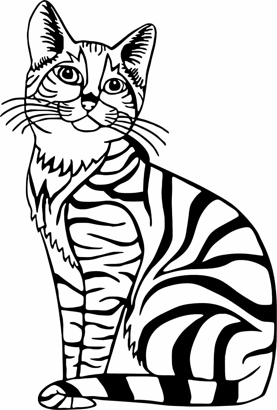 Aksesor dekorativ metalik për mur, mace, Wallity, 46x68cm