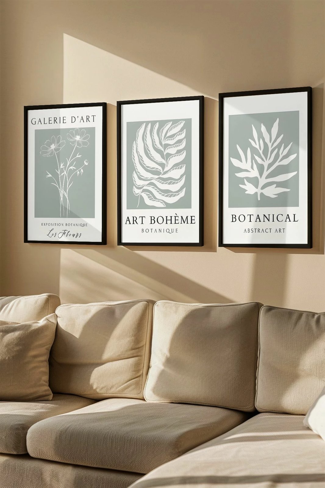 Set pikturash dekorative me kornizë (3 copë), Wallity, Artvmodel24-Sıyah