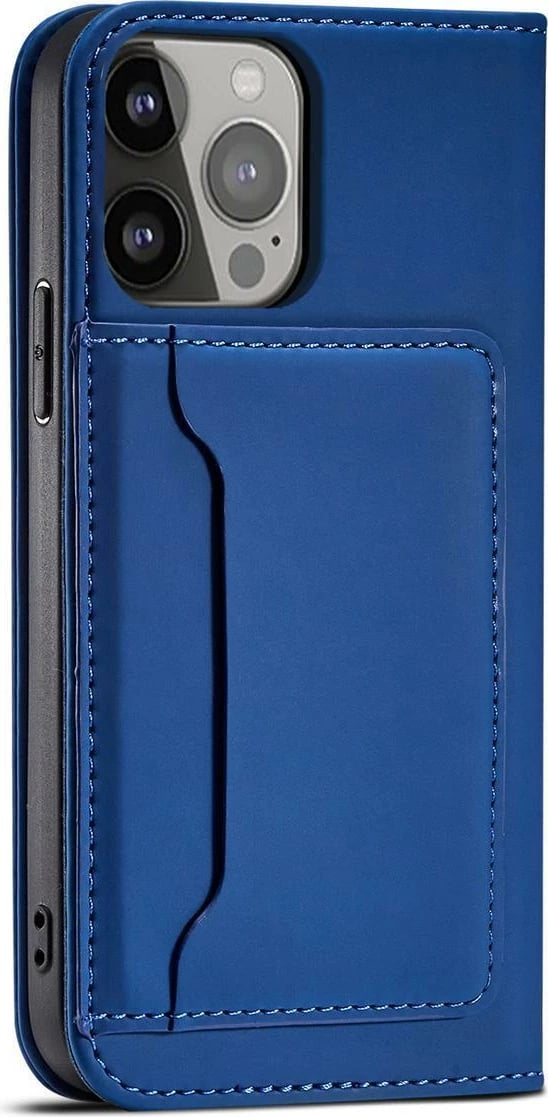 Mbështjellës magnetik Hurtel për Samsung Galaxy S23 Ultra me kapak, portofol dhe mbajtës, Blu