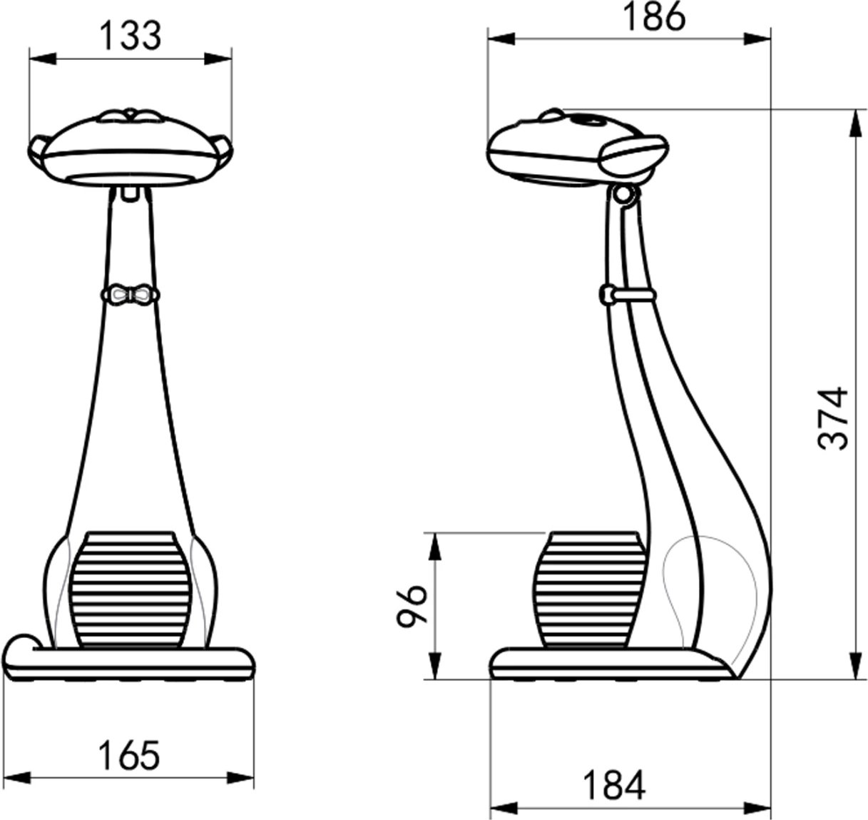 Llambë tavoline për fëmijë, figurë mace, FH4457.04, ABS e verdhë, me mbajtëse lapsash
