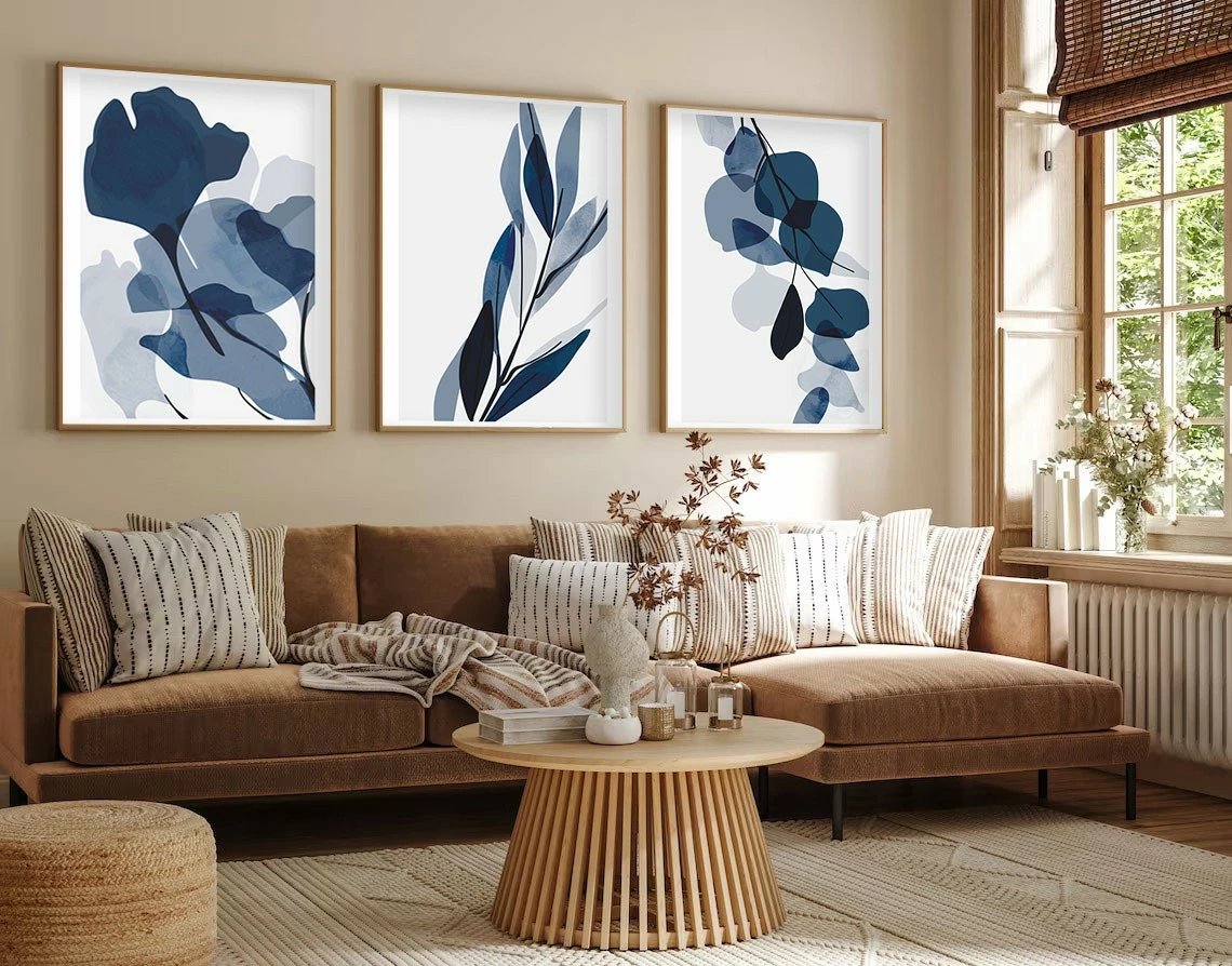 Pikturë dekorative me kornizë, 3 pjesë, MDF, Wallity, Huhu207, 50x35cm