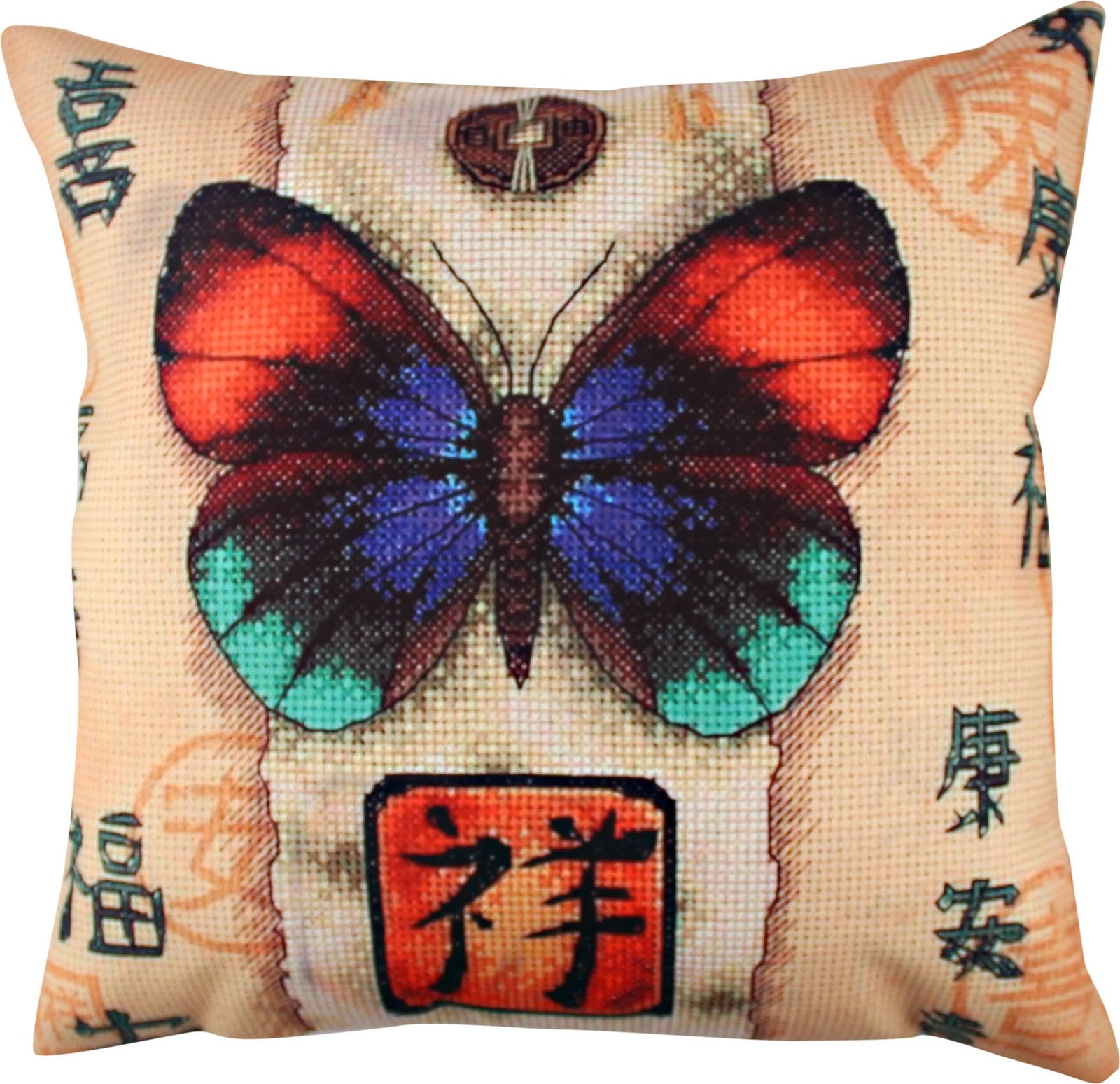 Jastëk dekorativ Evila Originals, shumëngjyrësh, A10973, 43x43cm