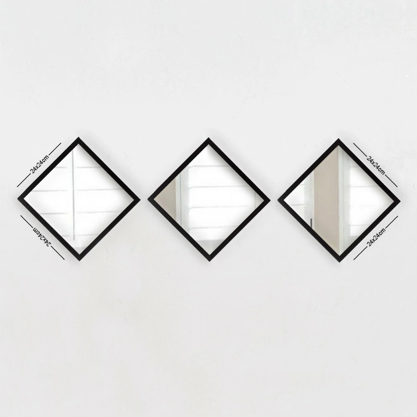 Set pasqyrash dekorative (3 copë), Wallity, SETAYNA_039