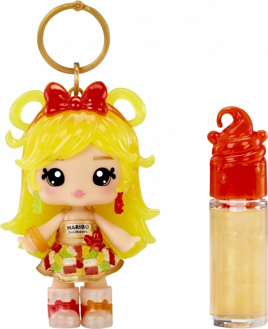 Set lodër Yummiland Lip Gloss me kukull Sweetie Goldbears, HARIBO, për vajza, me brelok