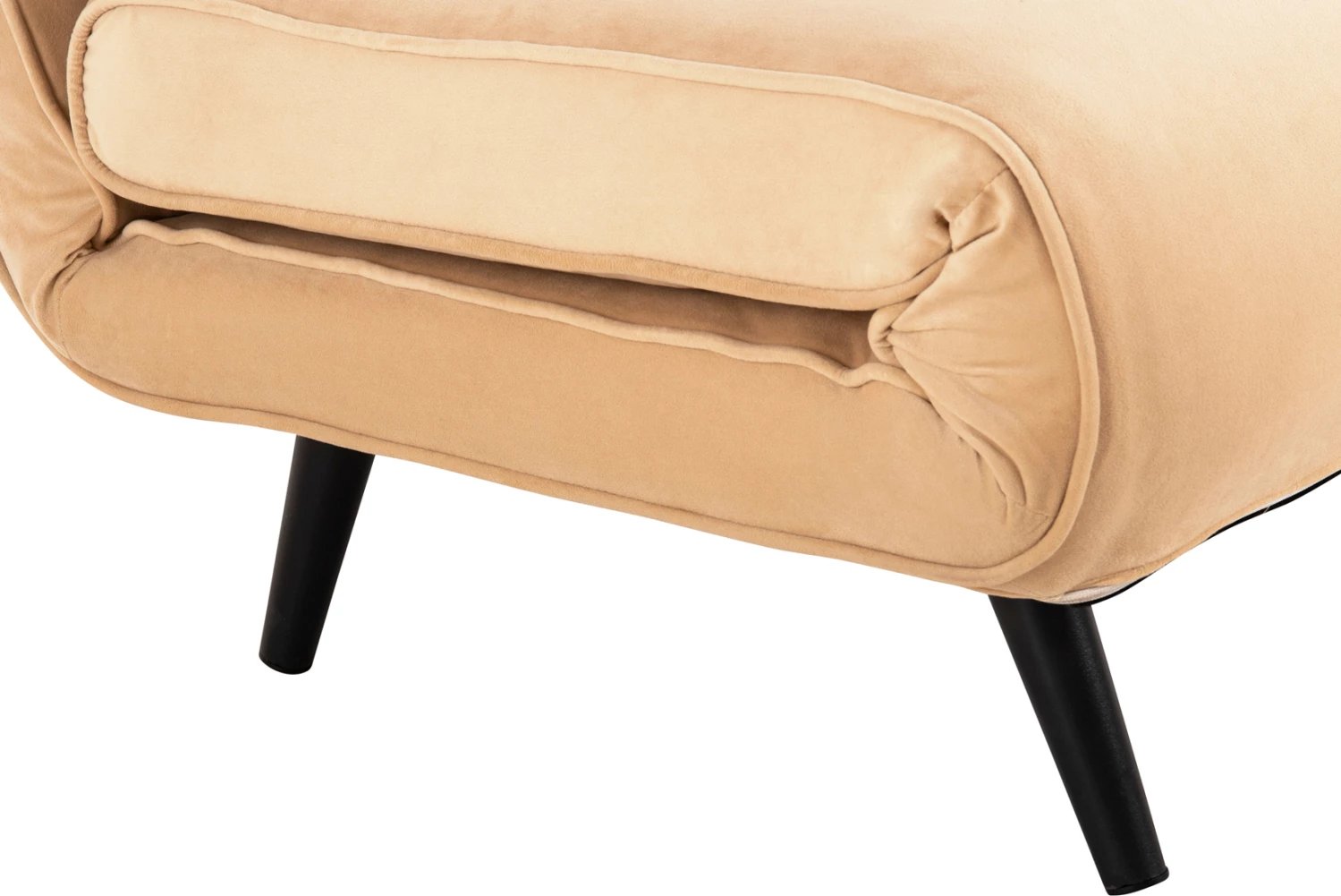 Shtrat divan ASMA FH3077.17, 2-vendësh, kadife, ngjyrë bezhë, 142x96x74H cm