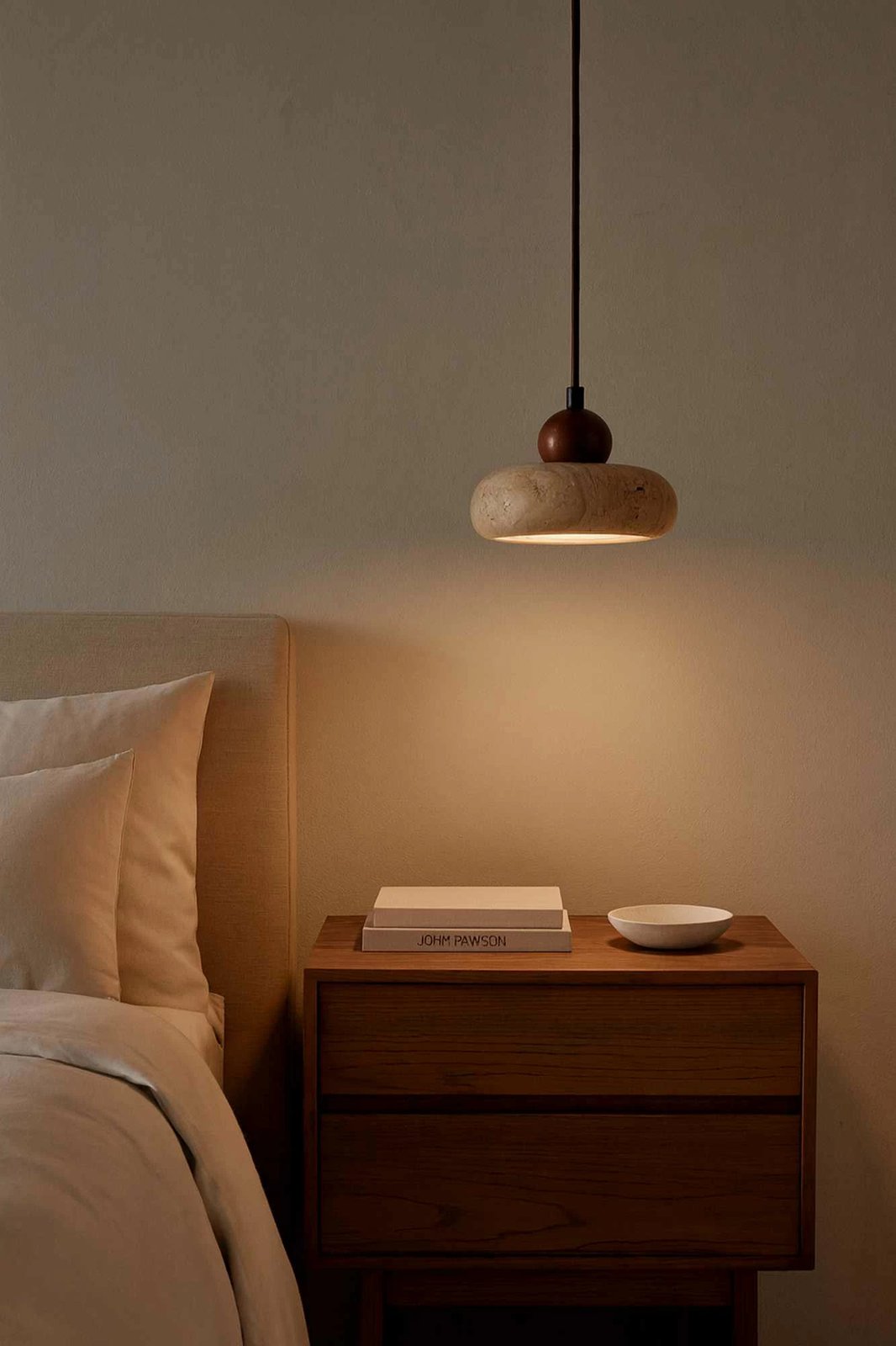 Llambë tavani Opviq, rrethore, ngjyrë arre dhe bezhë