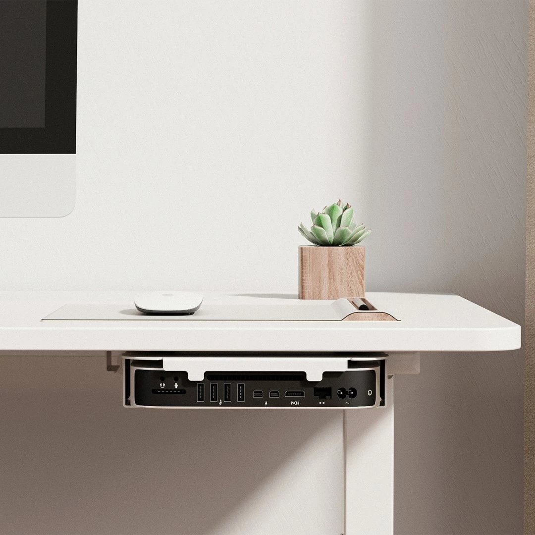 Mbajtës Maclean MC-473 për Mac Mini, VESA 75x75 100x100, Bardhë