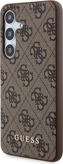 Mbështjellës Guess 4G Metal Gold Logo për Samsung Galaxy A55, Kafe