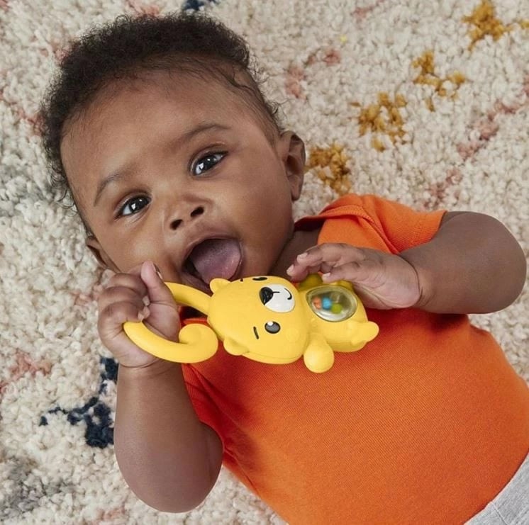 Lodër rrethues dhe teether Fisher Price Jaguar HJW11/HKD71, e verdhë