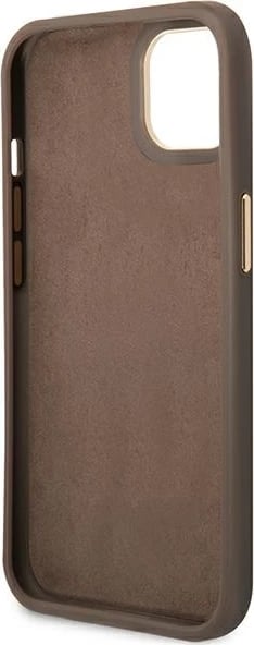 Mbështjellës Guess GUHCP14MHG4SHW për iPhone 14 Plus 6.7", 4G Vintage Gold Logo, Kafe