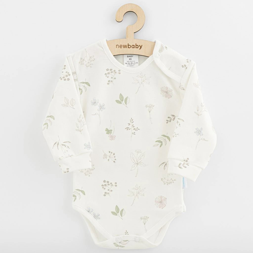 Trupore bebe me mëngë të gjata, New Baby Zoe, 100% pambuk, madhësi 86 (12–18m), e bardhë