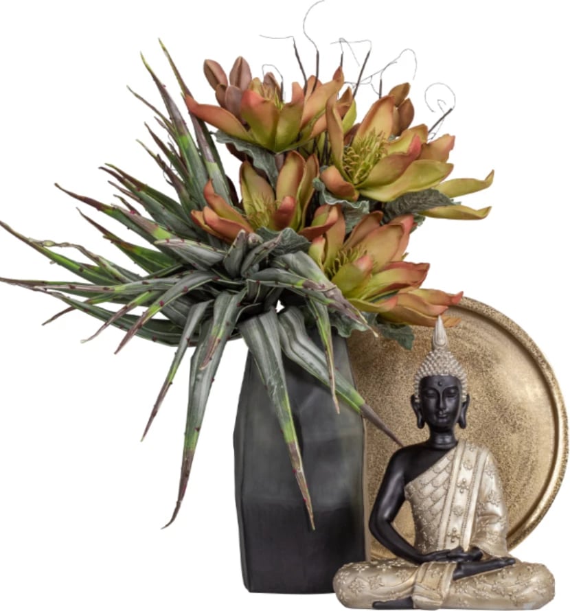 Vazo qelqi gri ROCHE, 17x13x31 cm