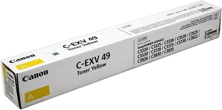 Toner, Canon, C-EXV 49, rendiment 9,750–23,700 faqe, i verdhë