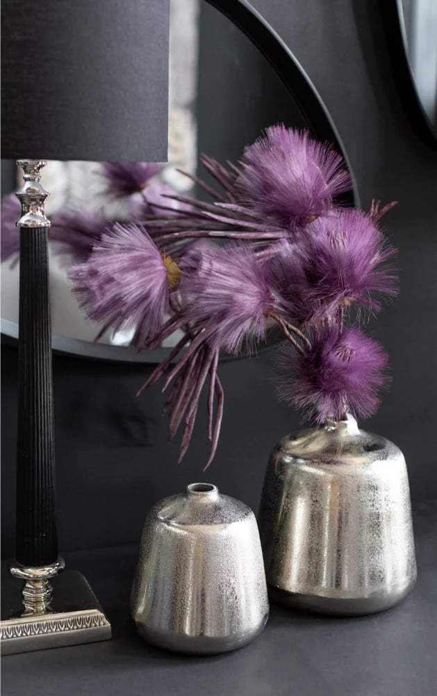 Shishe dekorative Botticeli, alumin, argjend, 23x23x23 cm Shishe dekorative Botticeli, alumin, argjend, 23x23x23 cm