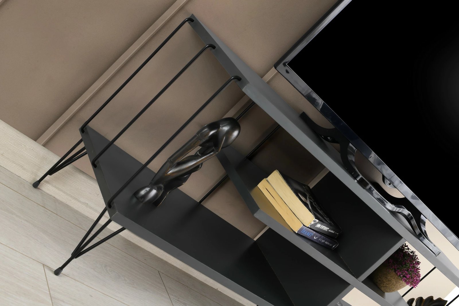 Komodë TV Hanah Home, Eze, ngjyrë antracit