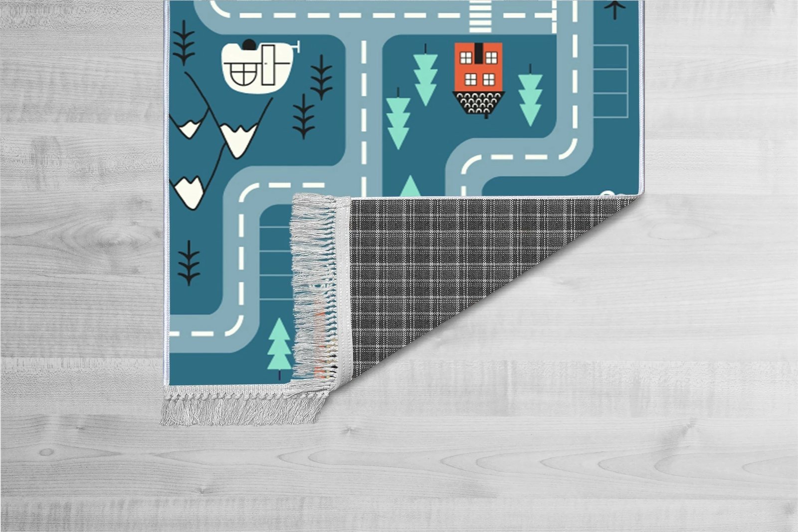 Qilim (140 x 220) Conceptum Hypnose, ELS582 - blu, kadife, shumëngjyrësh